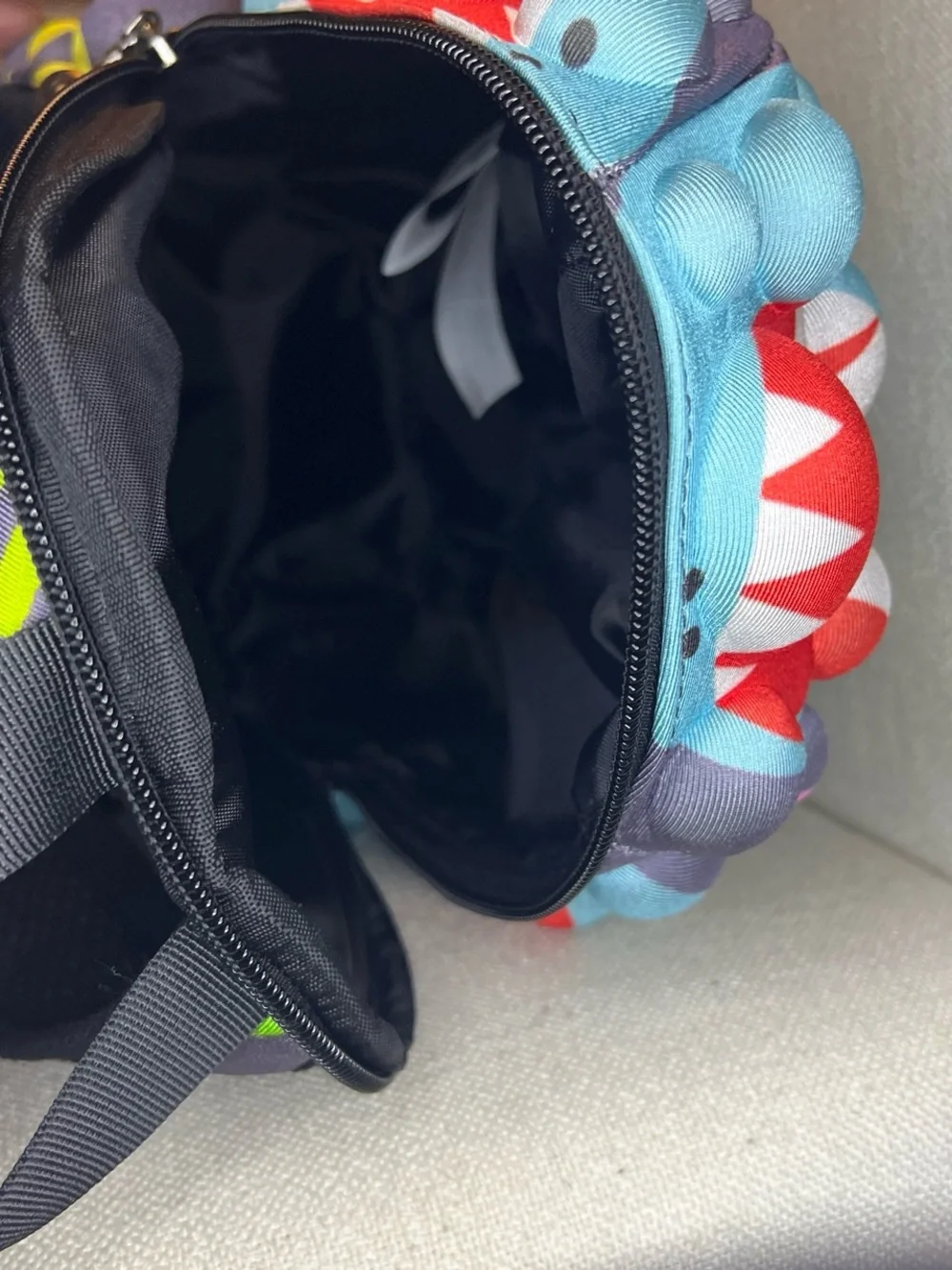 Kids Bubble Backpack in Multi-Color Monster Print